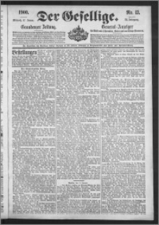 Der Gesellige : Graudenzer Zeitung 1900.01.17, Jg. 74, No. 13