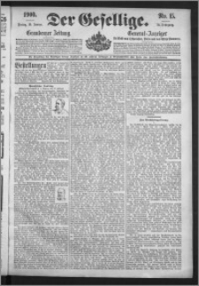 Der Gesellige : Graudenzer Zeitung 1900.01.19, Jg. 74, No. 15