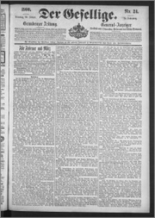 Der Gesellige : Graudenzer Zeitung 1900.01.30, Jg. 74, No. 24