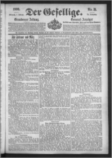 Der Gesellige : Graudenzer Zeitung 1900.02.07, Jg. 74, No. 31