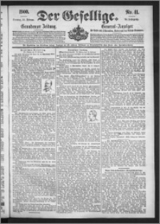 Der Gesellige : Graudenzer Zeitung 1900.02.18, Jg. 74, No. 41