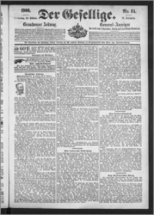 Der Gesellige : Graudenzer Zeitung 1900.02.22, Jg. 74, No. 44
