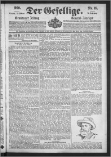 Der Gesellige : Graudenzer Zeitung 1900.02.27, Jg. 74, No. 48