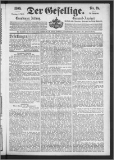 Der Gesellige : Graudenzer Zeitung 1900.04.03, Jg. 74, No. 78