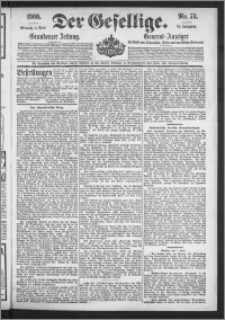 Der Gesellige : Graudenzer Zeitung 1900.04.04, Jg. 74, No. 79