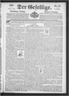 Der Gesellige : Graudenzer Zeitung 1900.05.18, Jg. 74, No. 115