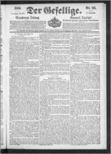 Der Gesellige : Graudenzer Zeitung 1900.05.19, Jg. 74, No. 116