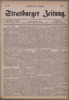 Strasburger Zeitung 02.11.1878, nr 29