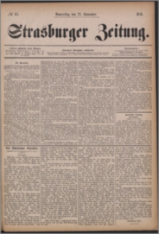 Strasburger Zeitung, 21.11.1878, nr 45