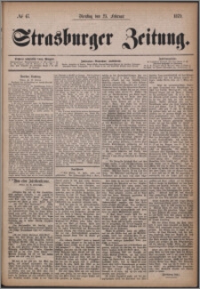 Strasburger Zeitung 25.02.1879, nr 47