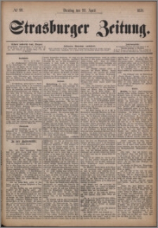 Strasburger Zeitung 22.04.1879, nr 93