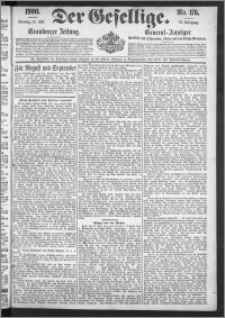Der Gesellige : Graudenzer Zeitung 1900.07.31, Jg. 75, No. 176
