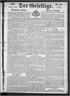 Der Gesellige : Graudenzer Zeitung 1900.08.08, Jg. 75, No. 183