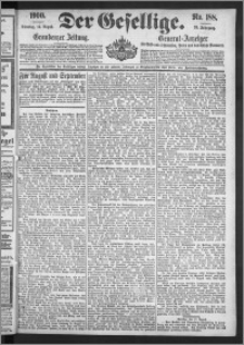 Der Gesellige : Graudenzer Zeitung 1900.08.14, Jg. 75, No. 188