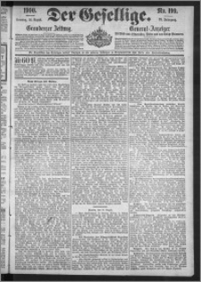 Der Gesellige : Graudenzer Zeitung 1900.08.26, Jg. 75, No. 199