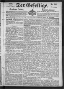 Der Gesellige : Graudenzer Zeitung 1900.08.28, Jg. 75, No. 200