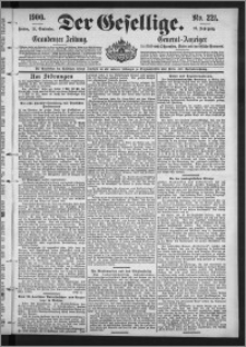 Der Gesellige : Graudenzer Zeitung 1900.09.21, Jg. 75, No. 221