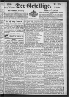 Der Gesellige : Graudenzer Zeitung 1900.09.26, Jg. 75, No. 225