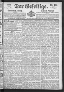 Der Gesellige : Graudenzer Zeitung 1900.10.02, Jg. 75, No. 230