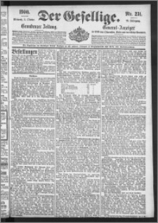 Der Gesellige : Graudenzer Zeitung 1900.10.03, Jg. 75, No. 231