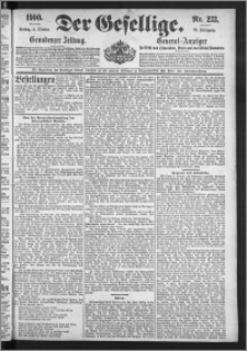 Der Gesellige : Graudenzer Zeitung 1900.10.05, Jg. 75, No. 233