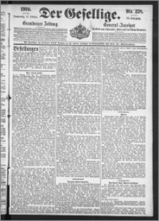 Der Gesellige : Graudenzer Zeitung 1900.10.11, Jg. 75, No. 238