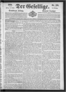 Der Gesellige : Graudenzer Zeitung 1900.10.12, Jg. 75, No. 239