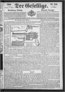 Der Gesellige : Graudenzer Zeitung 1900.10.16, Jg. 75, No. 242