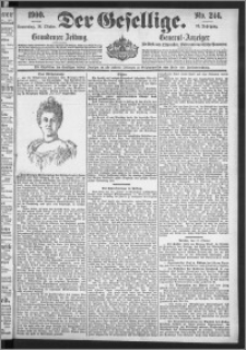 Der Gesellige : Graudenzer Zeitung 1900.10.18, Jg. 75, No. 244