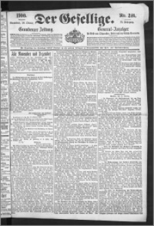 Der Gesellige : Graudenzer Zeitung 1900.10.20, Jg. 75, No. 246