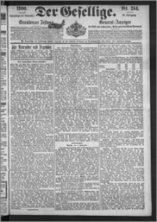 Der Gesellige : Graudenzer Zeitung 1900.11.10, Jg. 75, No. 264