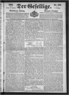 Der Gesellige : Graudenzer Zeitung 1900.11.16, Jg. 75, No. 269