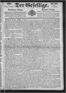 Der Gesellige : Graudenzer Zeitung 1900.12.16, Jg. 75, No. 294