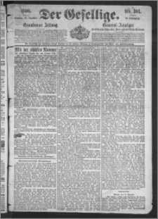 Der Gesellige : Graudenzer Zeitung 1900.12.30, Jg. 75, No. 304