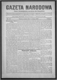 Gazeta Narodowa : pismo chrześcijańsko-narodowe dla wszystkich 1923.07.04, R. 1, nr 8