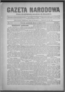 Gazeta Narodowa : pismo chrześcijańsko-narodowe dla wszystkich 1923.07.08, R. 1, nr 9