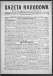 Gazeta Narodowa : pismo chrześcijańsko-narodowe dla wszystkich 1923.07.18, R. 1, nr 12