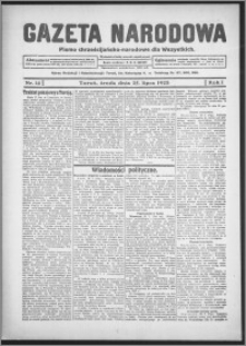 Gazeta Narodowa : pismo chrześcijańsko-narodowe dla wszystkich 1923.07.25, R. 1, nr 14