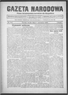 Gazeta Narodowa : pismo chrześcijańsko-narodowe dla wszystkich 1923.08.01, R. 1, nr 16