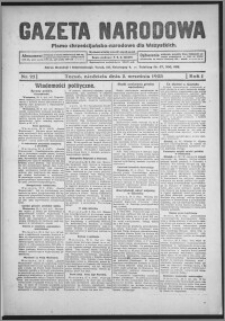 Gazeta Narodowa : pismo chrześcijańsko-narodowe dla wszystkich 1923.09.02, R. 1, nr 25