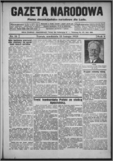 Gazeta Narodowa : pismo chrześcijańsko-narodowe dla ludu 1925.02.22, R. 3, nr 16