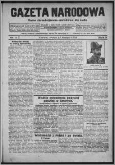 Gazeta Narodowa : pismo chrześcijańsko-narodowe dla ludu 1925.02.25, R. 3, nr 17