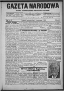 Gazeta Narodowa : pismo chrześcijańsko-narodowe dla ludu 1925.04.05, R. 3, nr 28
