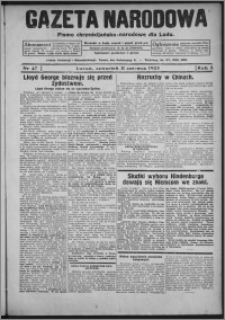 Gazeta Narodowa : pismo chrześcijańsko-narodowe dla ludu 1925.06.11, R. 3, nr 47