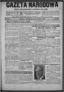 Gazeta Narodowa : pismo chrześcijańsko-narodowe dla ludu 1925.09.10, R. 3, nr 83
