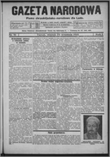 Gazeta Narodowa : pismo chrześcijańsko-narodowe dla ludu 1925.09.29, R. 3, nr 91