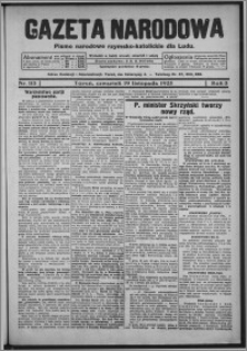 Gazeta Narodowa : pismo narodowe rzymsko-katolickie dla ludu 1925.11.19, R. 3, nr 113