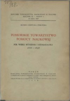 Pomorskie Towarzystwo Pomocy Naukowej : pół wieku istnienia i działalności : 1848-1898