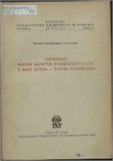Pierwszy polski słownik farmaceutyczny i jego autor - Paweł Guldeniusz