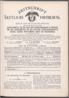 Zeitschrift für Ärztliche Fortbildung, Jg. 6 (1909) nr 4